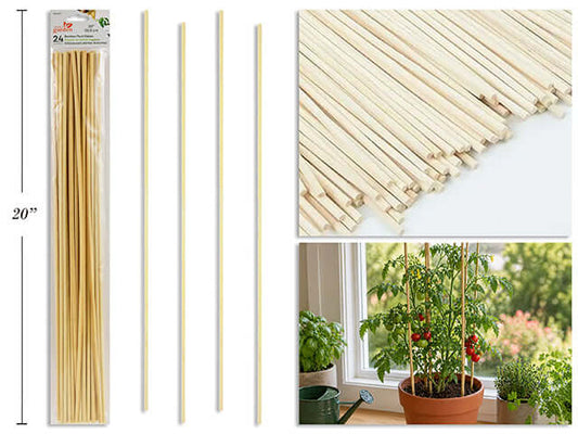 Round Wood Craft Sticks 20" [pk-24]