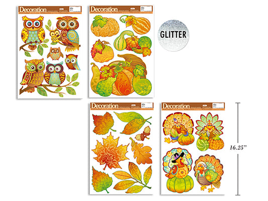 Window Cling Harvest- Glitter [EACH]