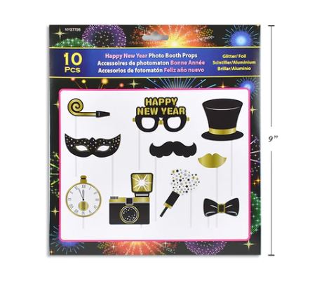 Photo Booth Props New Year [10pcs]