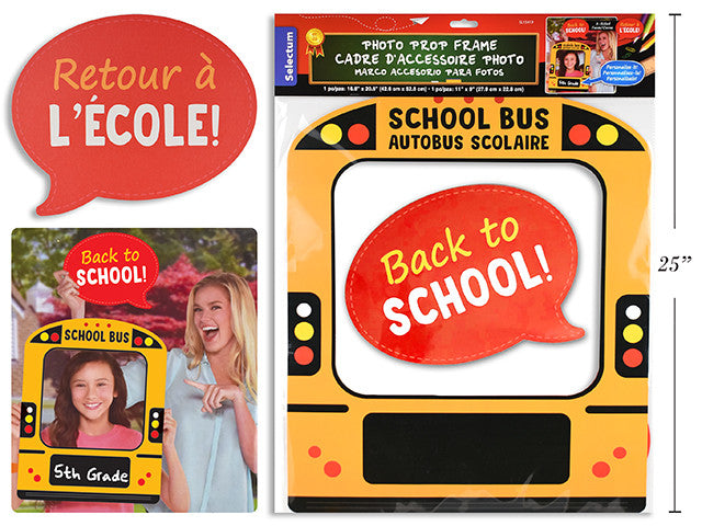 Photo Prop Frame School Bus