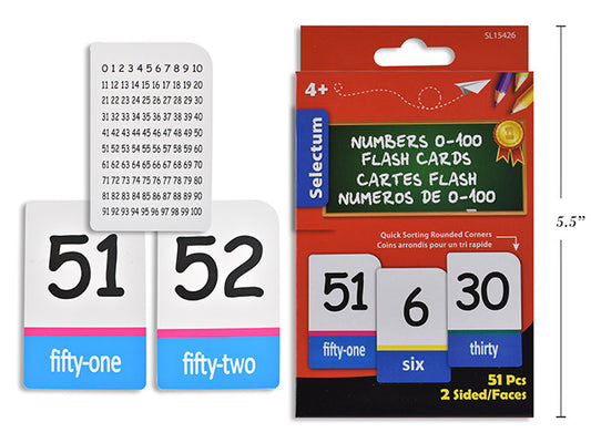 Flash Cards 0-100 Numbers