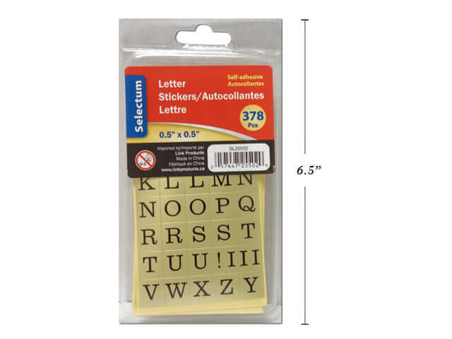 Foil Stickers Letters Black on Gold