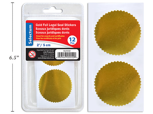 Sticker Gold Foil Seal [pk-12]