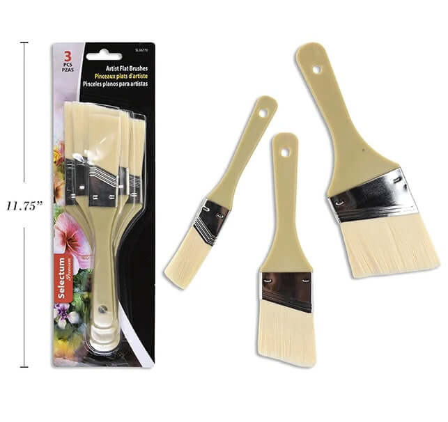 Artist Flat Brushes [pk-3]
