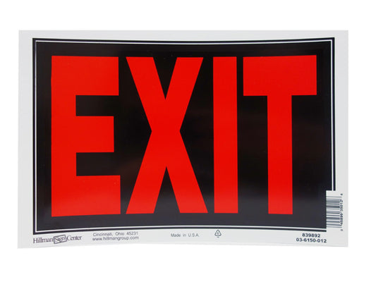 Sign Exit 8x12"