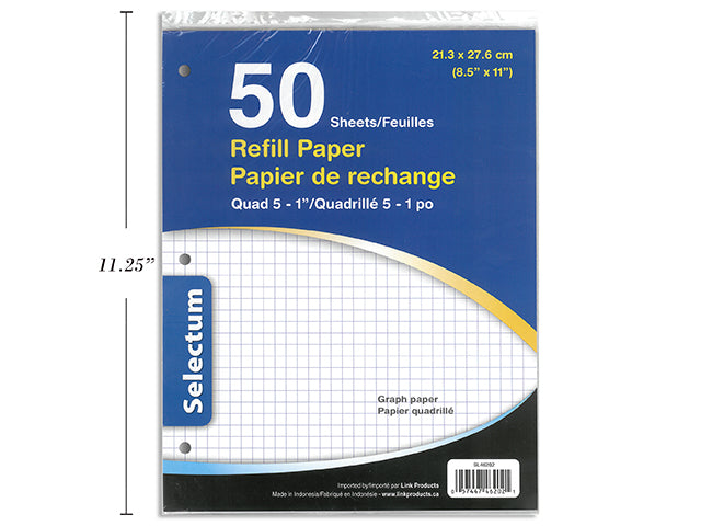 Graph Paper Quad 5-1" [pk-50]