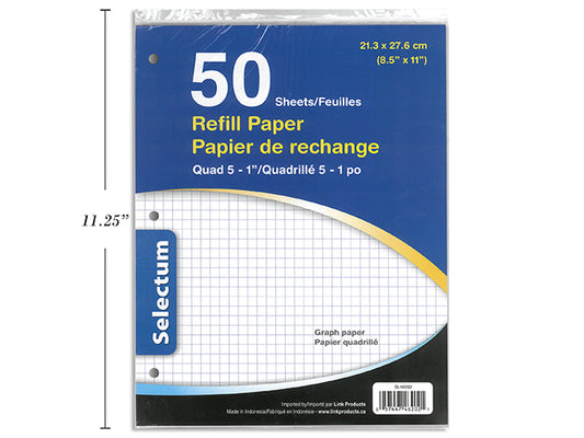 Graph Paper Quad 5-1" [pk-50]