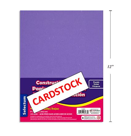 Cardstock 9" x 12" Purple [pk-50]