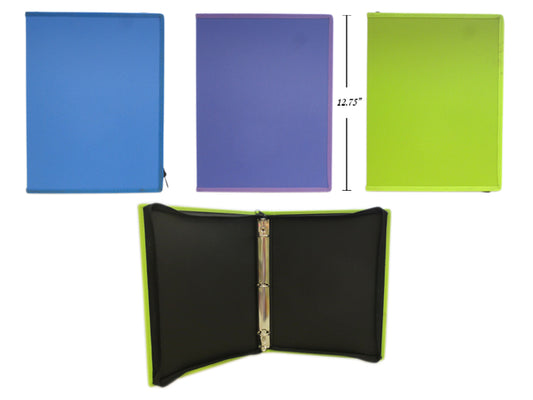 Binder 1" w/zipper Plastic