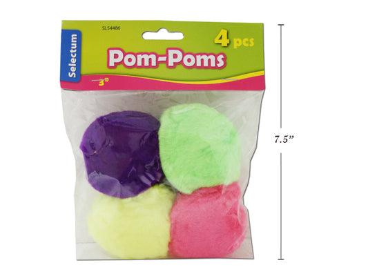 Pom Poms Brites 3" [pk-4]