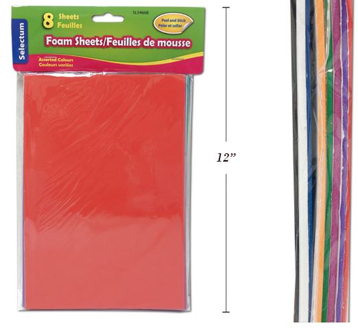 Adhesive Foam Sheets 6" x 9" [pk-8]