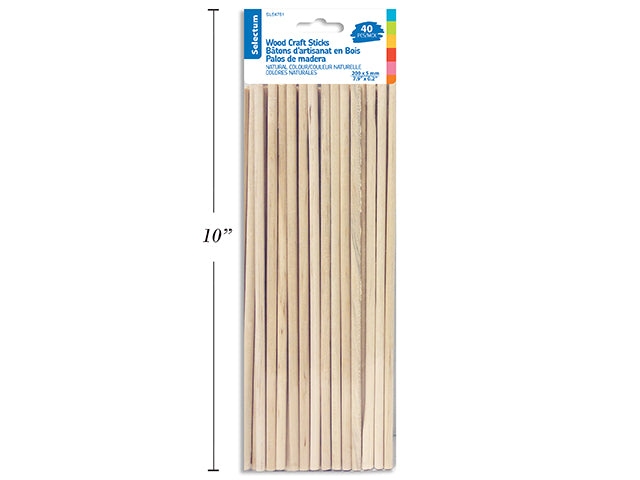Round Wood Craft Sticks [pk-60]