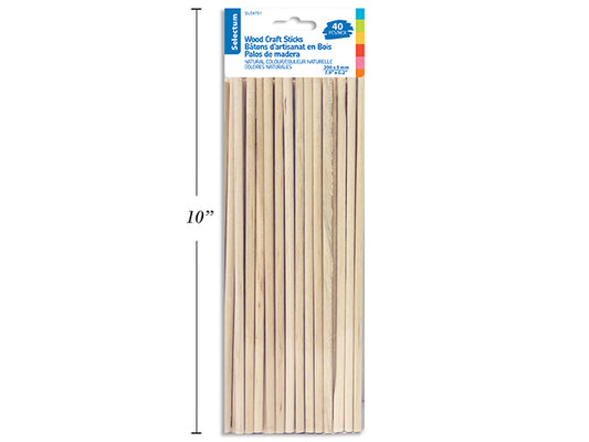 Round Wood Craft Sticks [pk-60]