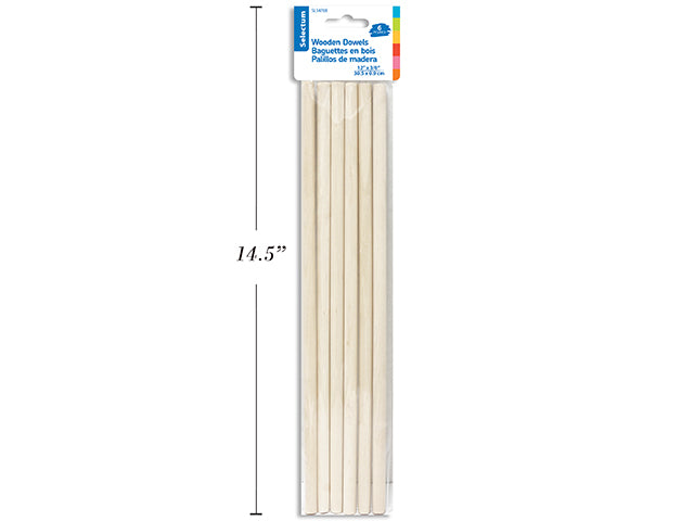 Wooden Dowels [pk-6]