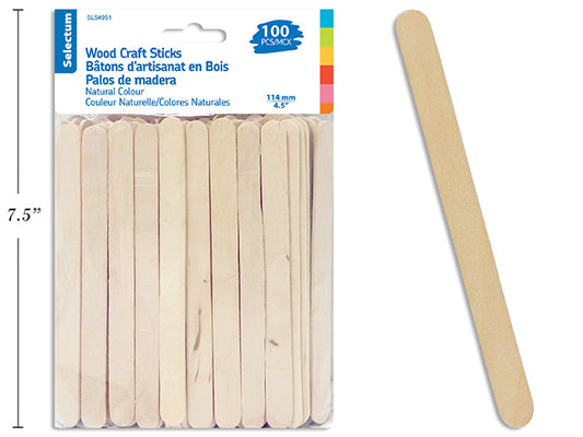 Wood Craft Sticks Natural