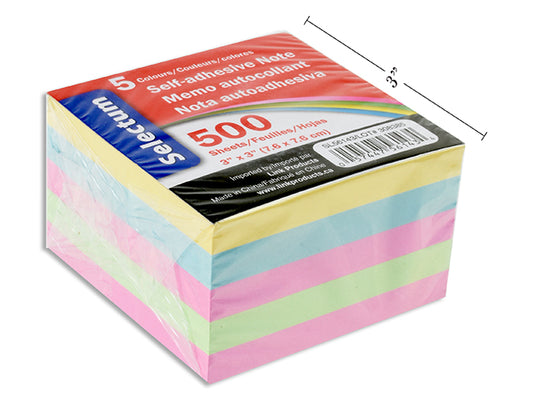 Self-Adhesive 3"x3" Notes [500 sheets]