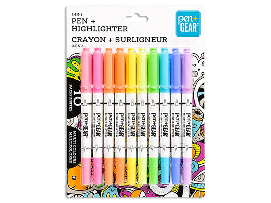 Pen + Highlighters Pastel Colors