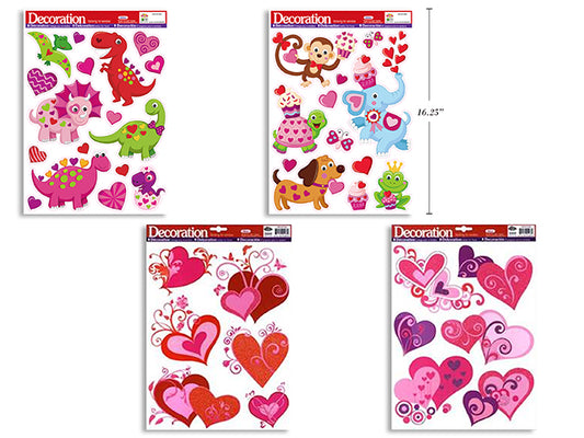 Window Glitter Clings Valentines [EACH]