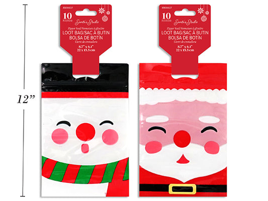 Christmas Zip Bags [pk-10]