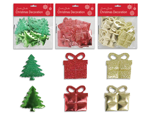 Xmas Glitter / Metallic Decoration Sticker [pk-10]