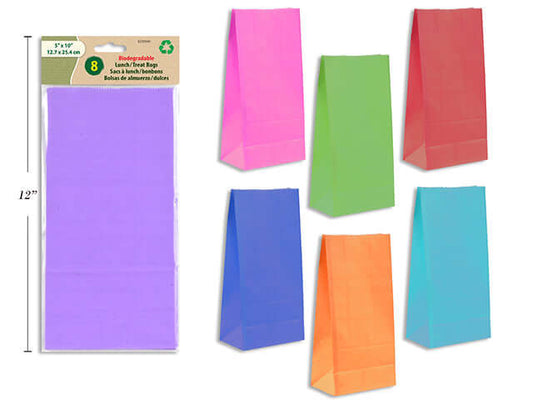 Color Kraft Bags 5"x10" [pk-8]