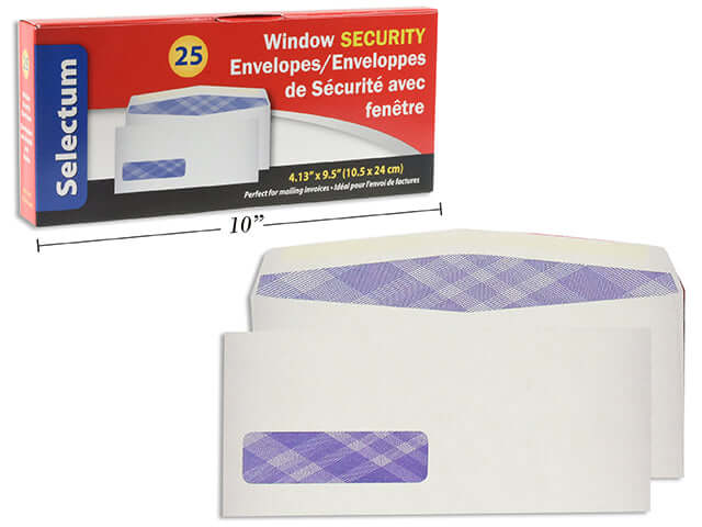 Envelopes #10 Security [bx-25]