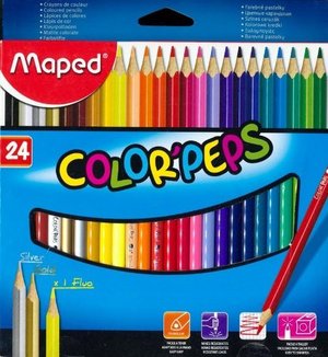 Colors Pencils Triangular 7" [pk-24]