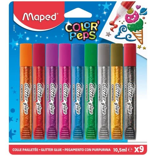 Glitter Glue Maped [pk-9]