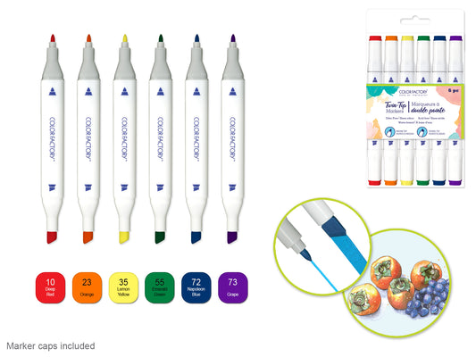 Water-Based Twin Markers Rainbow[pk-6]