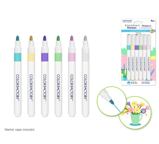 Alcohol Permanent Pastel Marker [pk-6]