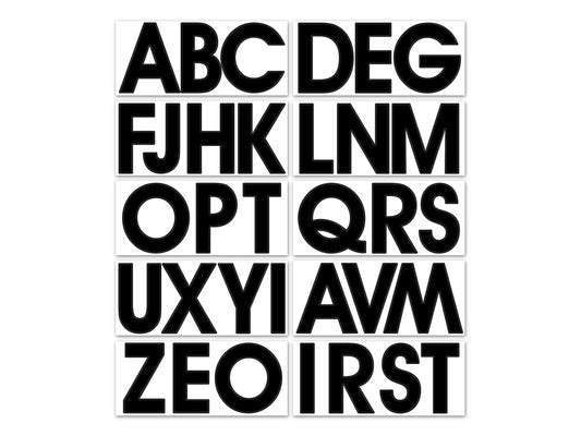Stickers Letters 4.5" Black
