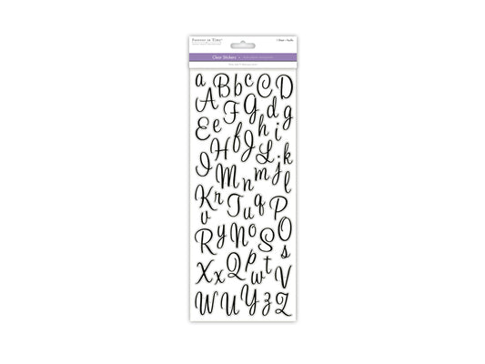 Stickers Letters Cursive Black
