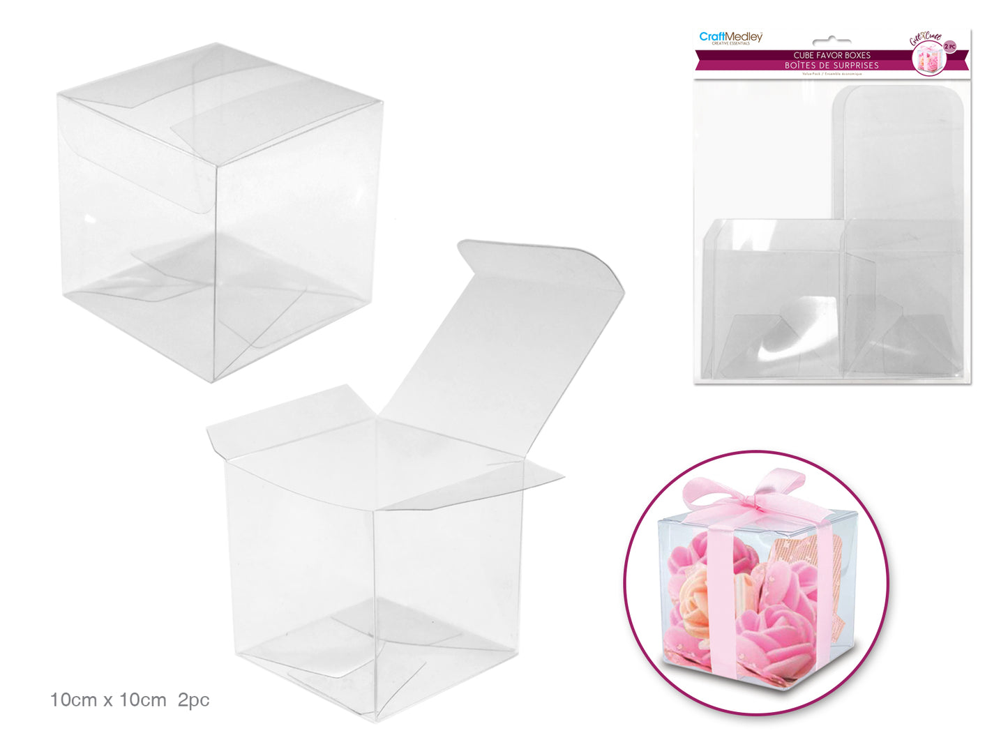 Clear Cube Boxes [pk-2]