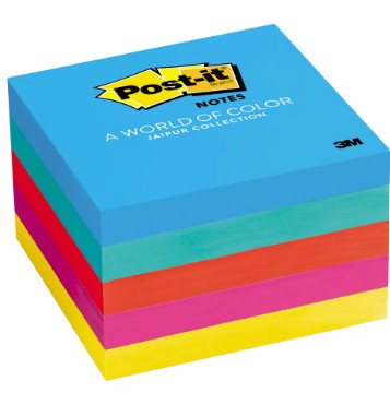 Post It Notes 3"x3" Asst [pk-5]
