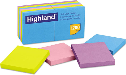 Post-it Notes 3"x3" Assorted Colors [pk-12]