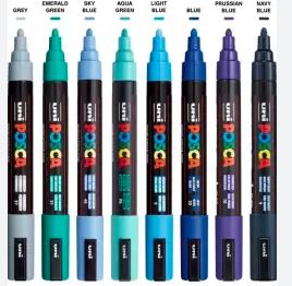 Posca Markers COOL Tones PC-5M [pk-8]
