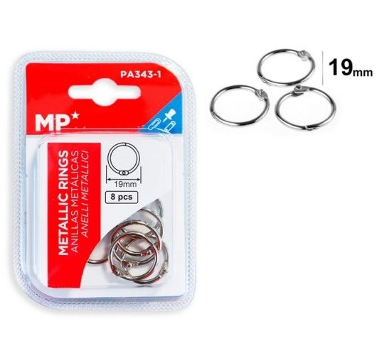 Book Ring Metal 0.75" [pk-8]