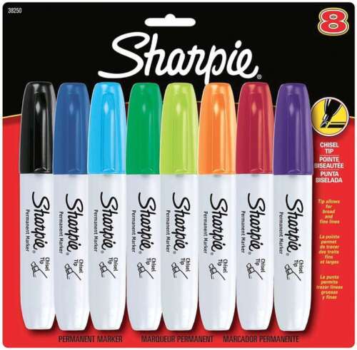 Marker Sharpie Chisel Tip Assorted Colors [pk-8]