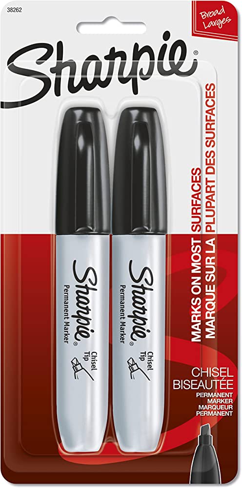 Marker Sharpie Chisel Blk [pk-2]