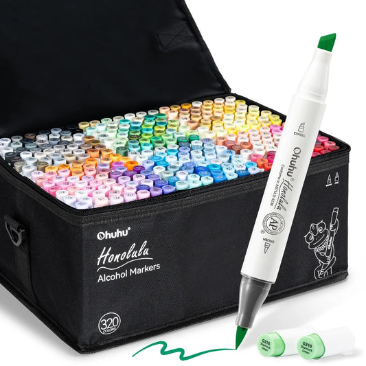 Alcohol Markers Honolulu 320 Colors Dual Tips