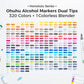 Alcohol Markers Honolulu 320 Colors Dual Tips