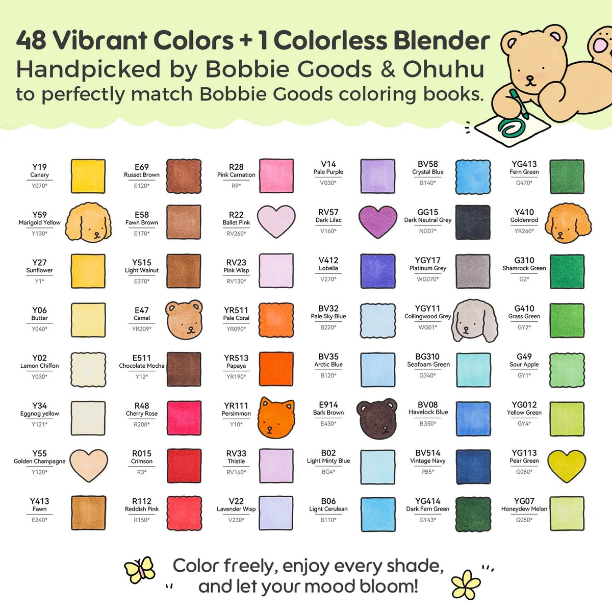 Honolulu B 48 Colors Dual Tips Alcohol Art Markers