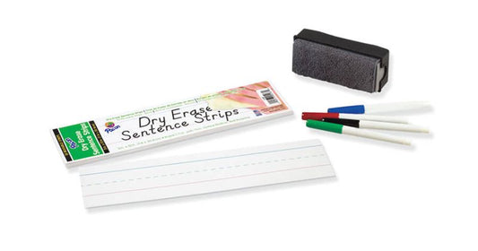 Dry Erase Sentence Strips White 3" x 12" [pk-30]