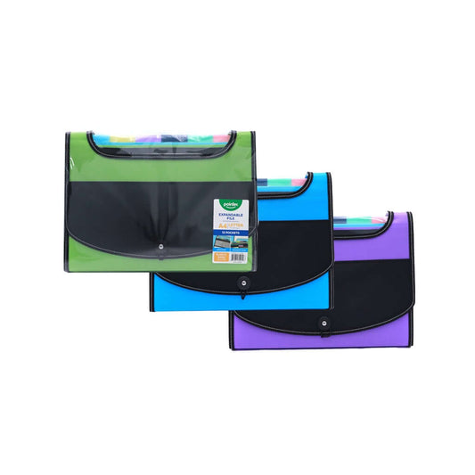 Expanding File [13 pockets] - clear view top