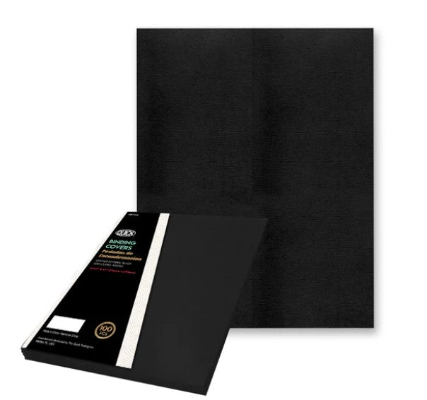 Cover Linen Board Black [pk-100]