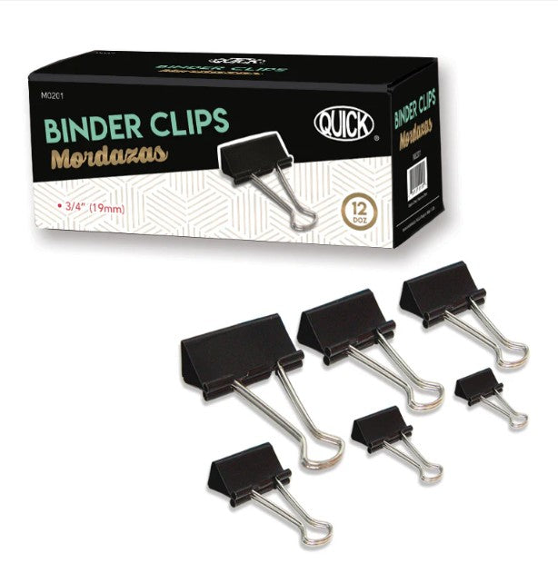 Binder Clips Small 3/4" [pk-12]