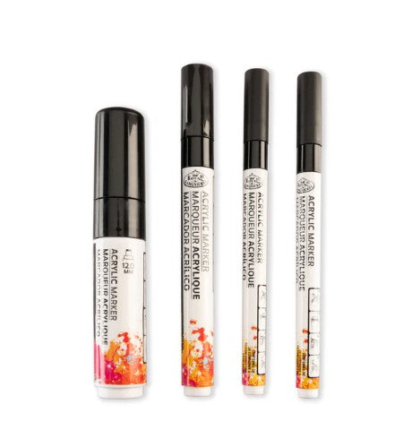 Acrylic Markers Black [pk-4]
