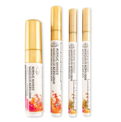 Acrylic Markers Gold [pk-4]