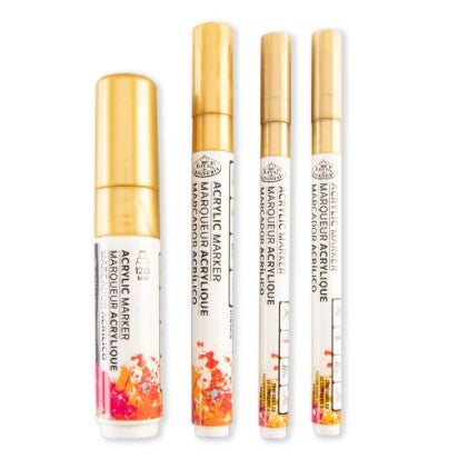 Acrylic Markers Gold [pk-4]