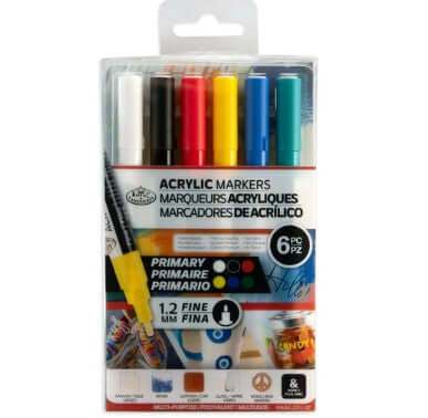 Acrylic Markers Primary [pk-6]